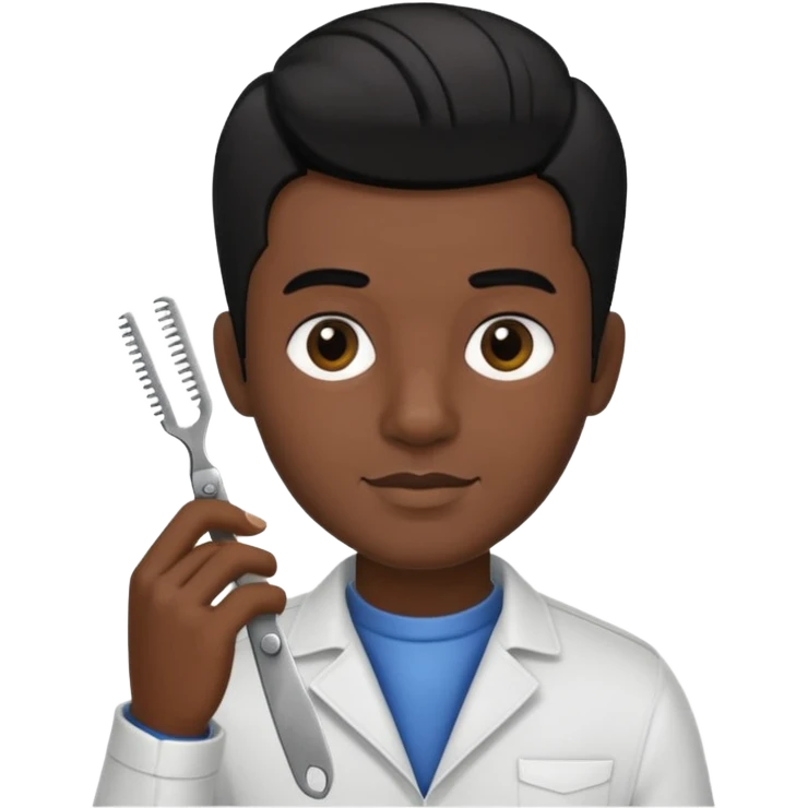 barber shop, scissors & comb. emoji