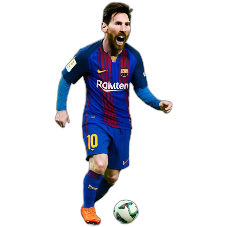 Leonel Messi festejando emoji