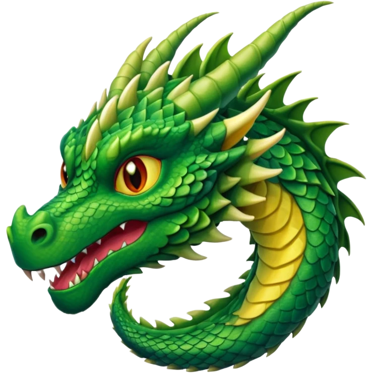A realistic dragon emoji