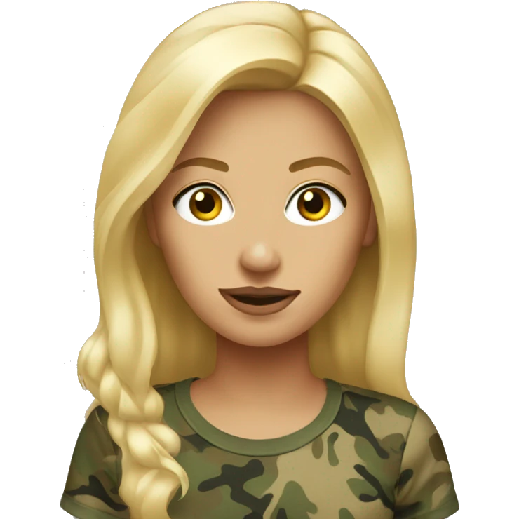 Camo blondie emoji