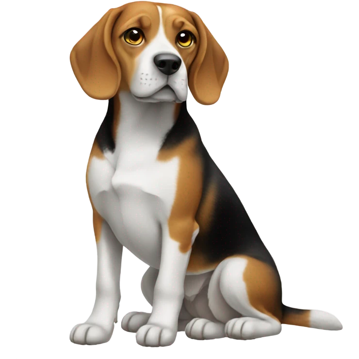 a beagle sitting emoji