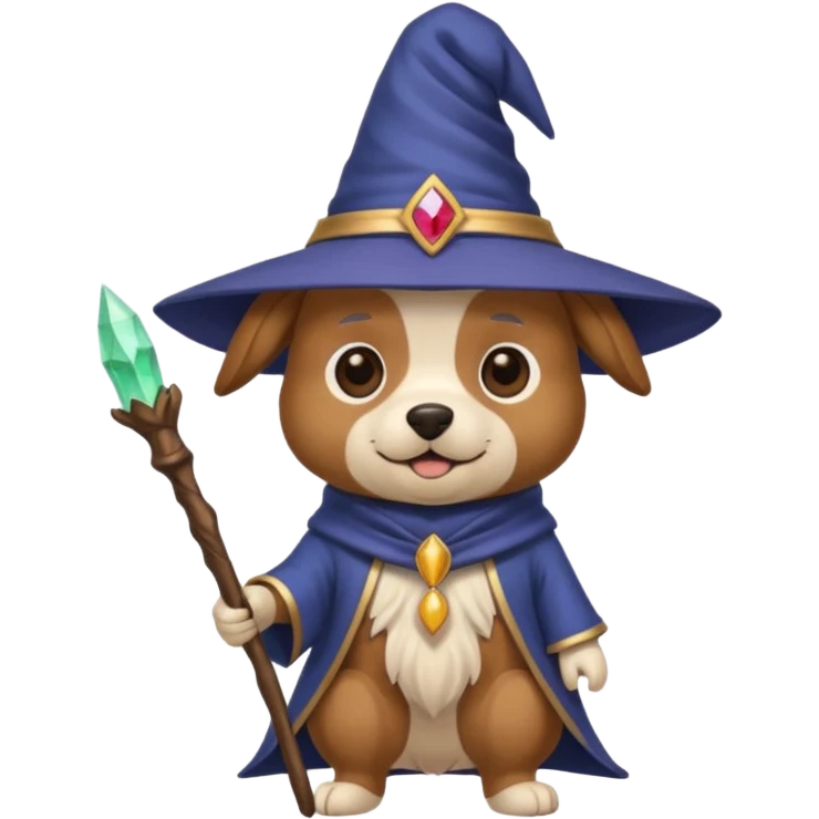 Dog wizard emoji