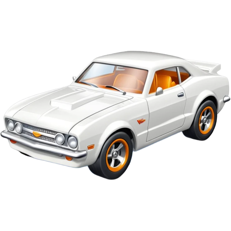Машинка HotWheels белого цвета в классической упаковке HotWheels. emoji