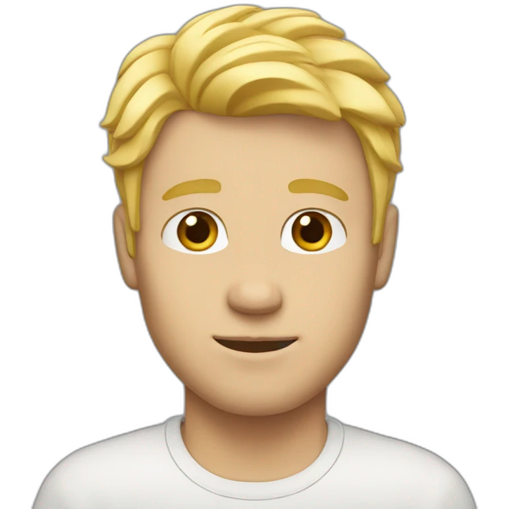 white guy with blond hair emoji