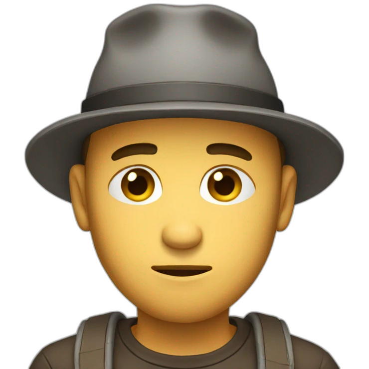 guy with hat sad emoji