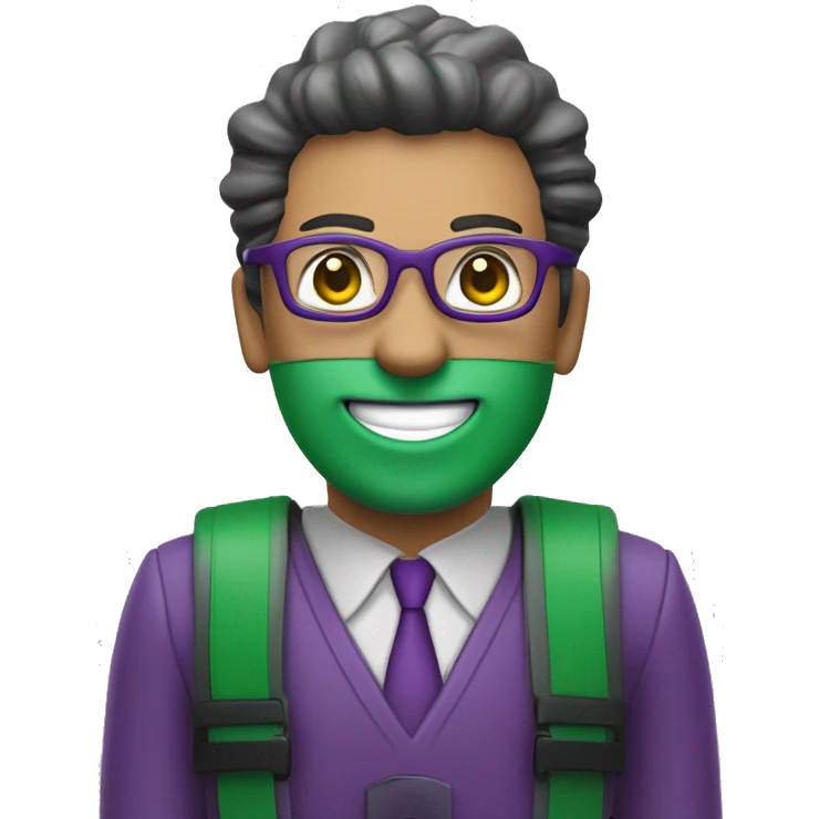 CISO in green/purple branding looks happy. The experts at Wortell proactively intervene where necessary, nipping potential attacks in the bud. Koos can now work with peace of mind, knowing his organization is secure.  emoji