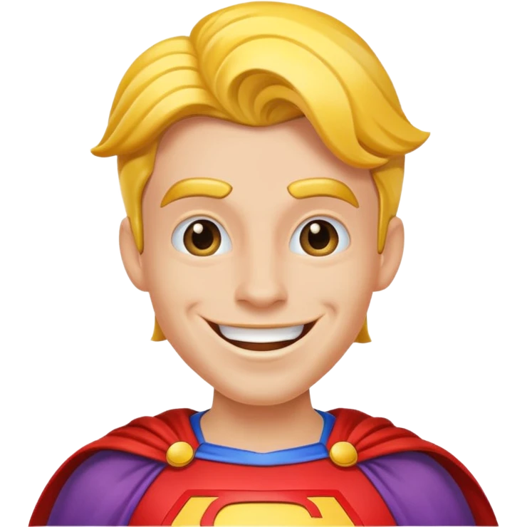 I want a goofy super hero emoji
