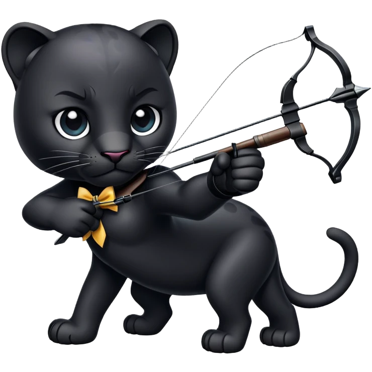 A panther with bow emoji