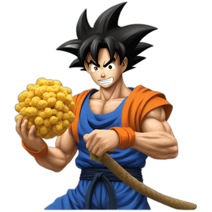 does goku clean nuts? emoji