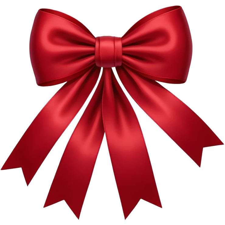 dark red bow emoji