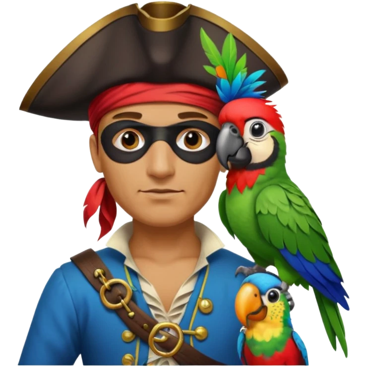 pirate and parrot emoji