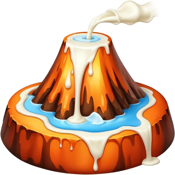 🥛 🌋 emoji