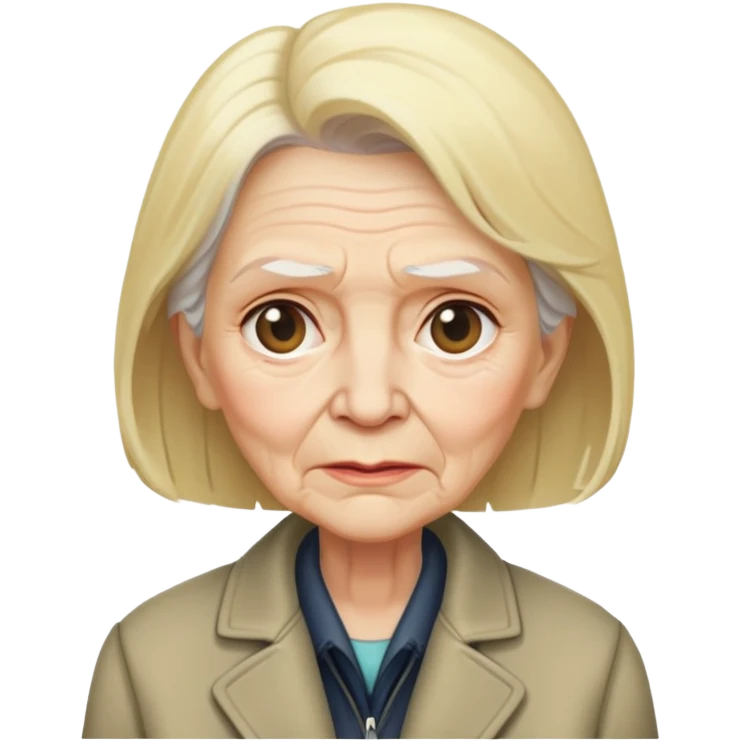 mean Karen, old yelling lady with blonde hair and a jacket emoji