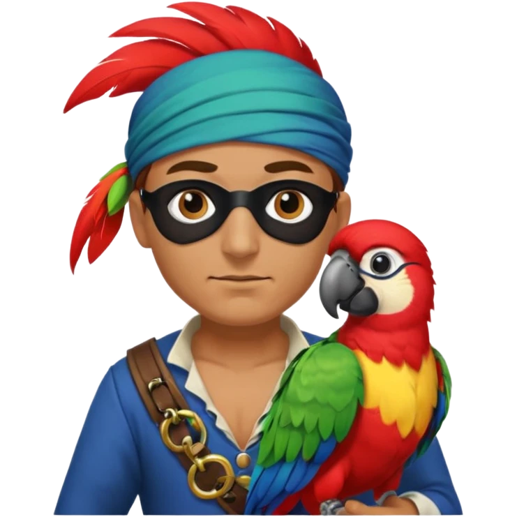 pirate and parrot emoji