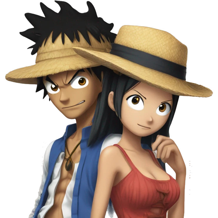 Boa Hancock and Luffy One Piece emoji