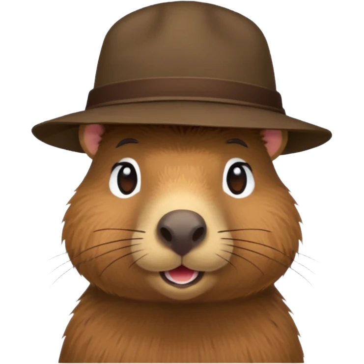 Capibara with a hat emoji
