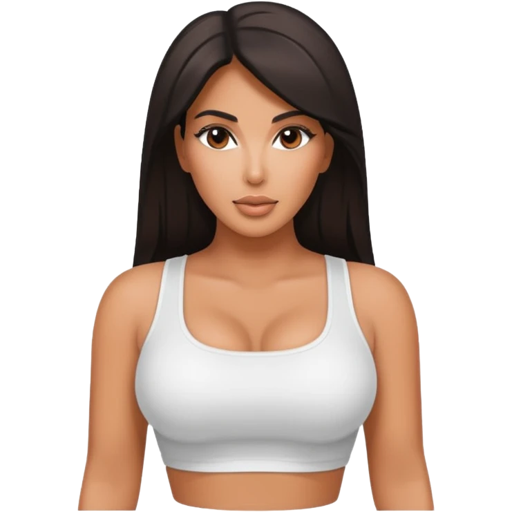 kim kardasian with a crop top emoji