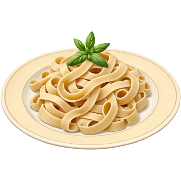 cream Pasta on a plate emoji