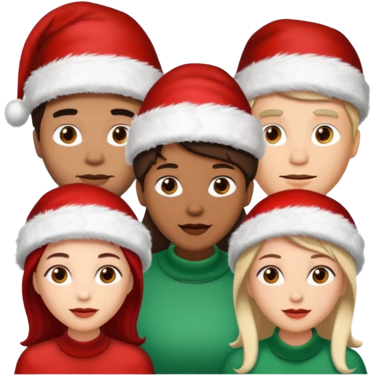 Family Christmas  3 woman’s 2 mana emoji
