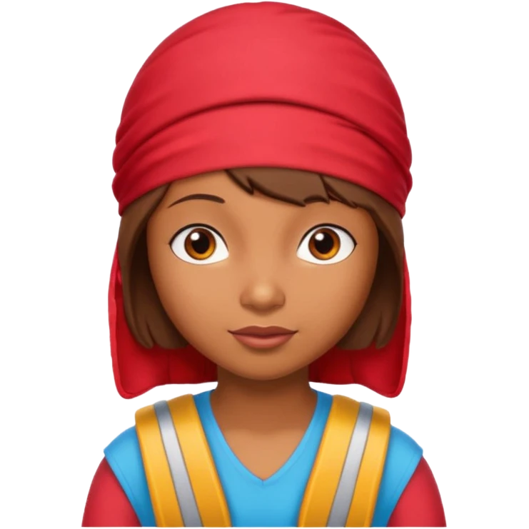 i want an emoji that shows dora the explorer with a red durag on, and next to her there are word that spell SYBAU emoji