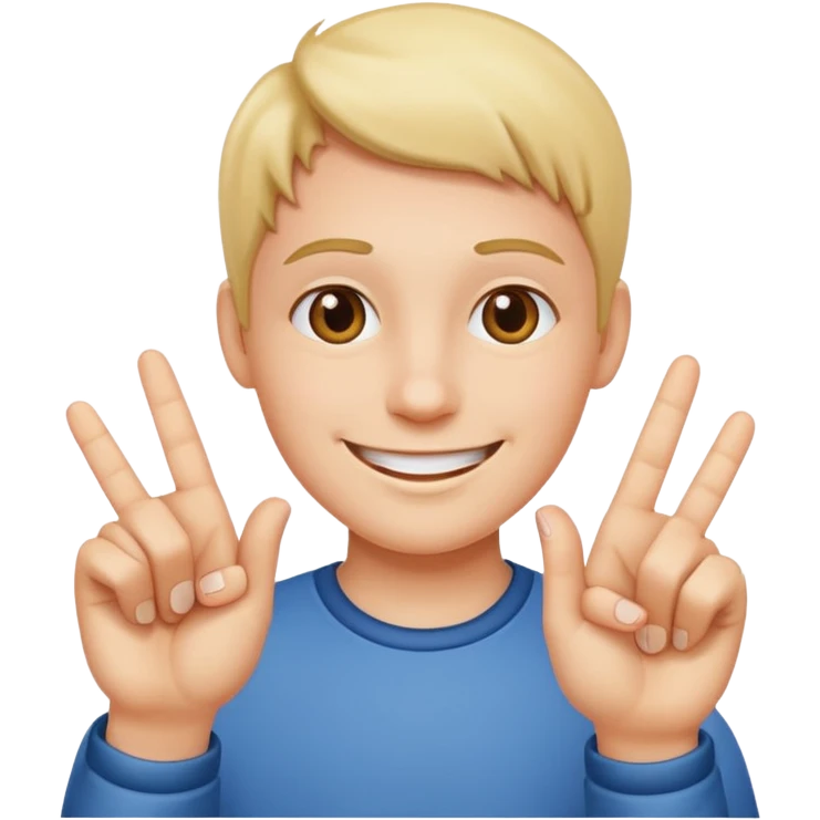 drie parmak emoji