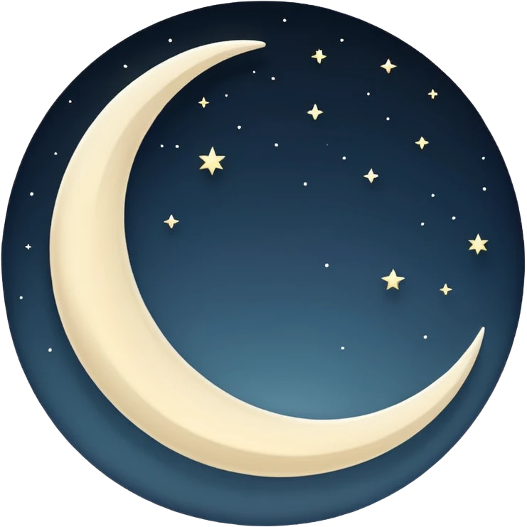 Cut moon emoji