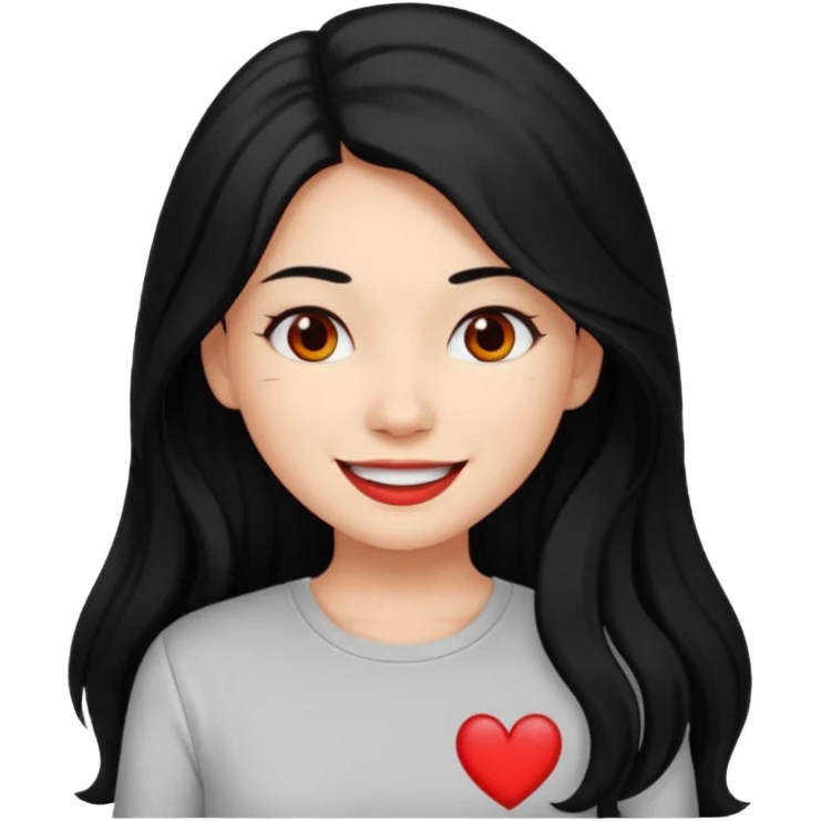 red face long hair devil girl with shirt emoji