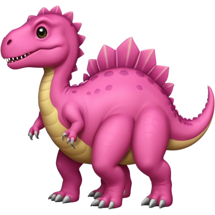Crea un emoji de un dinosaurio de color rosa, que sea como este 🦖 emoji