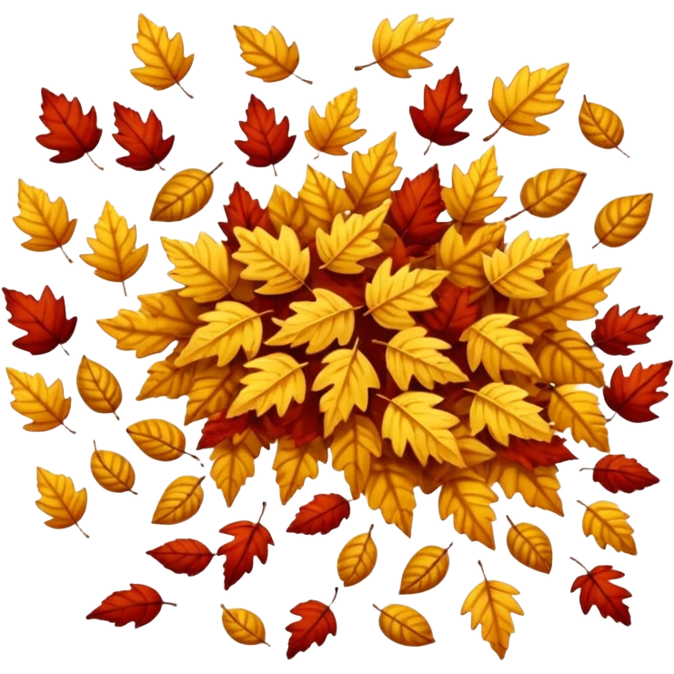 Falling golden leaves emoji