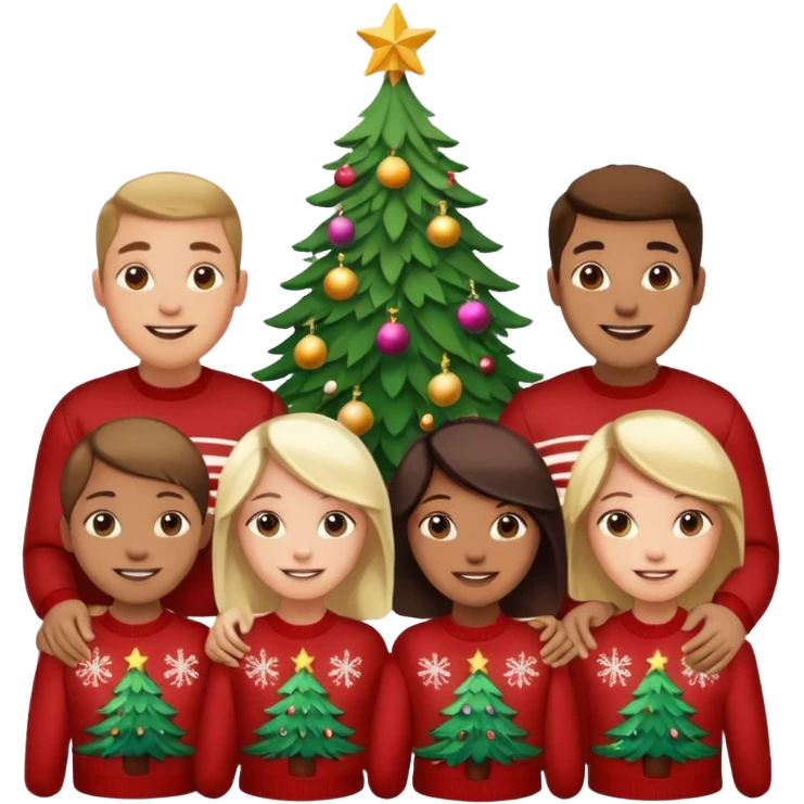 Merry Christmas emoji with my family photo emoji