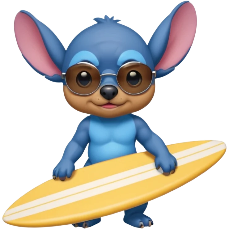 Stitch walking on the beach emoji