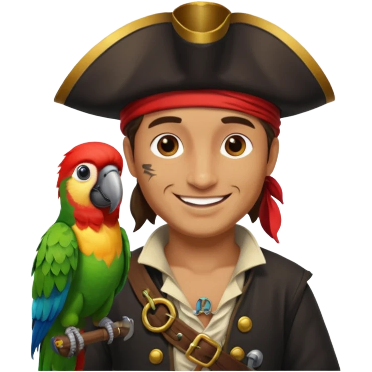 pirate and parrot emoji