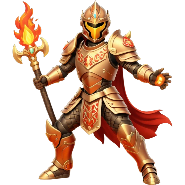 fire armored warrior emoji