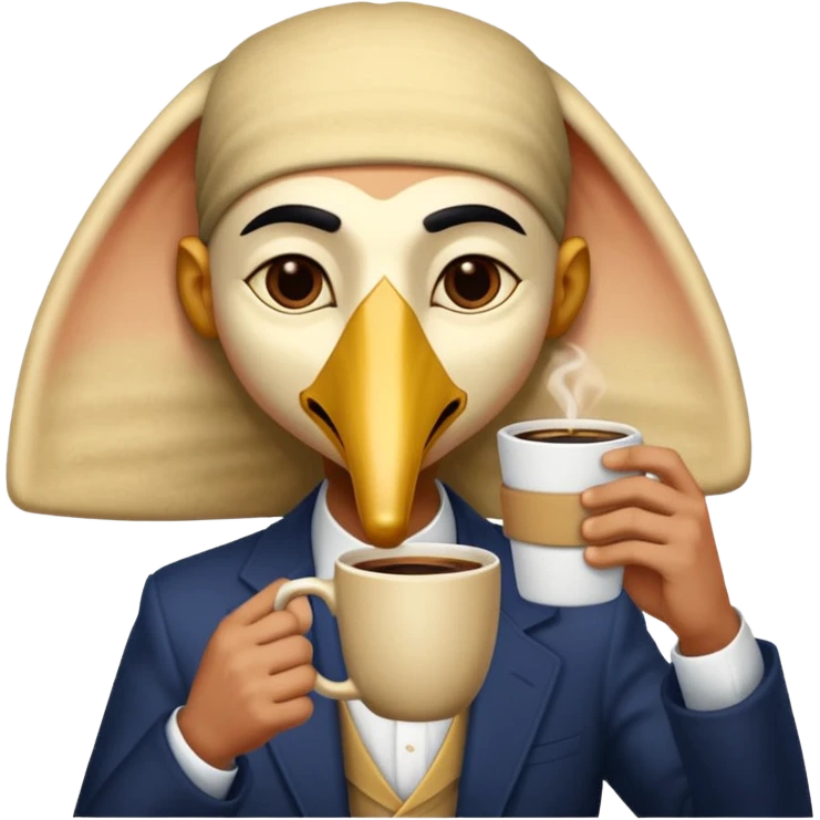 Thoth drink coffee emoji