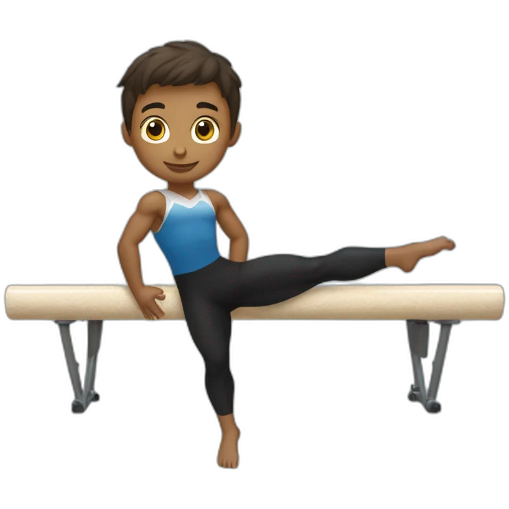 Boy Gymnast who is doing pommel horse emoji