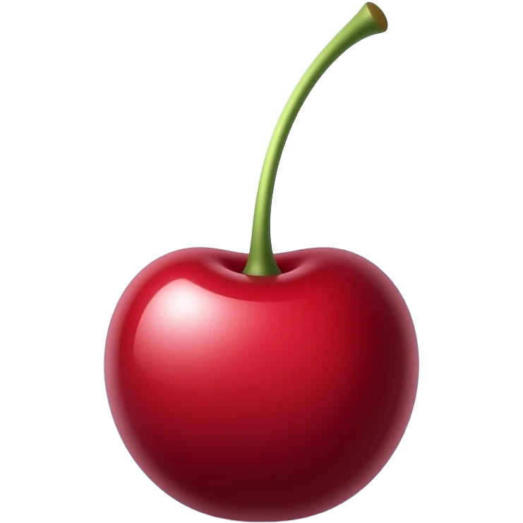 A cherry floating in a mirror lay emoji
