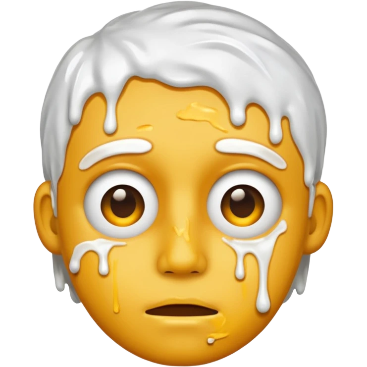 messy glue on face emoji