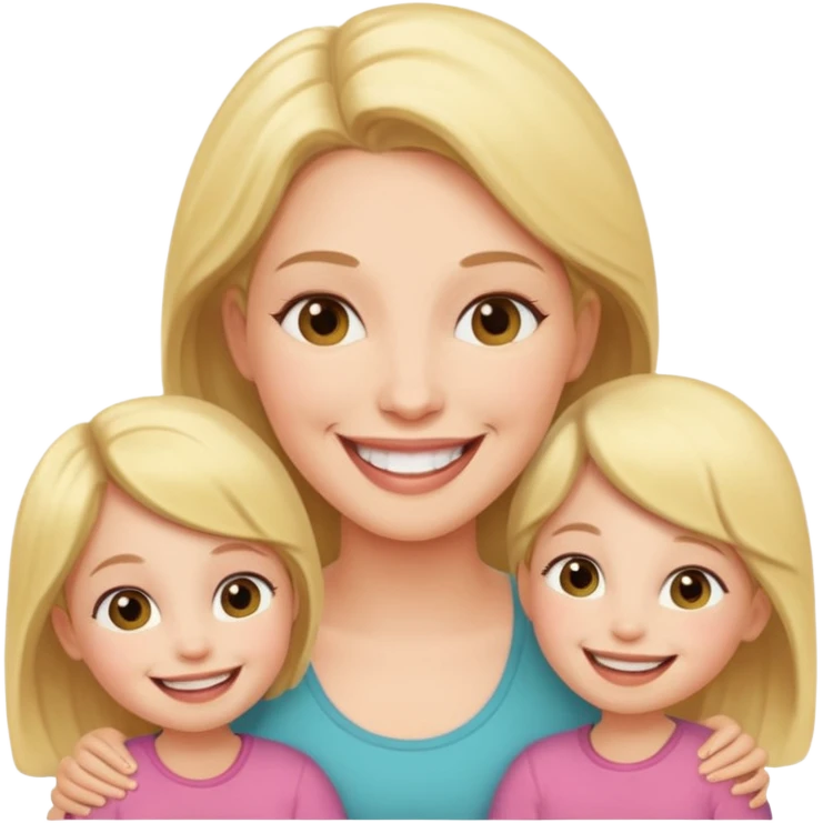 single mom with twin girls emoji