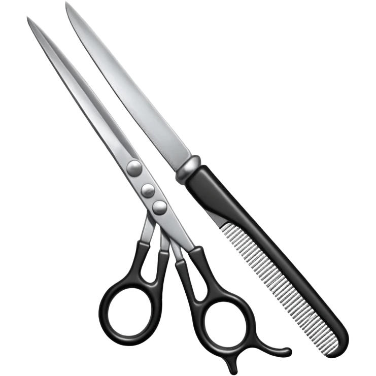 barber shop, scissors, comb, only scissor and comb emoji