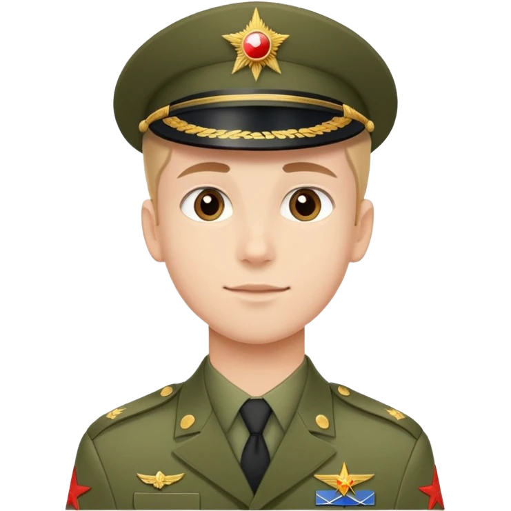 Молодой человек в военной  форме котрый проходил стажировку в роскосмосе emoji
