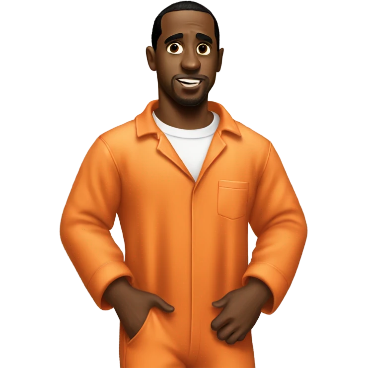 p diddy wearing a prison jumpsuit emoji
