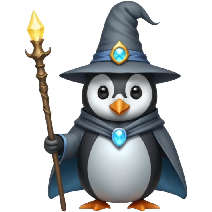 Penguin Wizard emoji