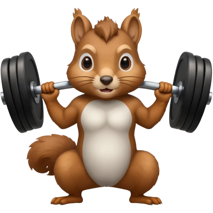 Squirrel lifting weights  emoji