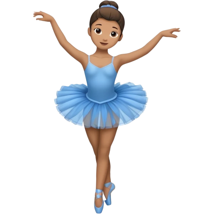full body balet with blue tutu emoji