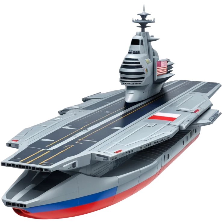 Giant Russian space carrier with flag colors and launch bays emoji