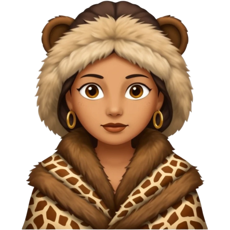 ancient woman wearing animal skin cloth emoji