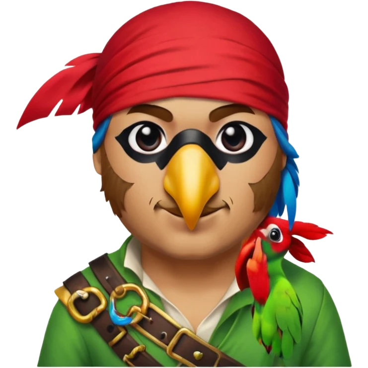 pirate and parrot emoji