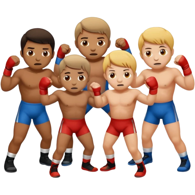 élèves quicoopèrent en faisant su sportde lutte emoji