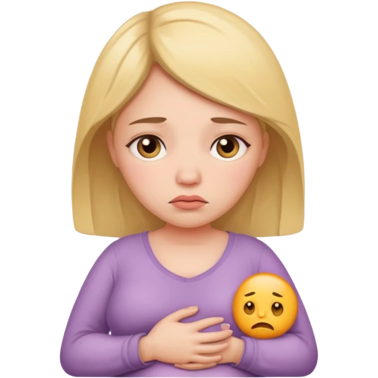 Sad pregnant woman emoji