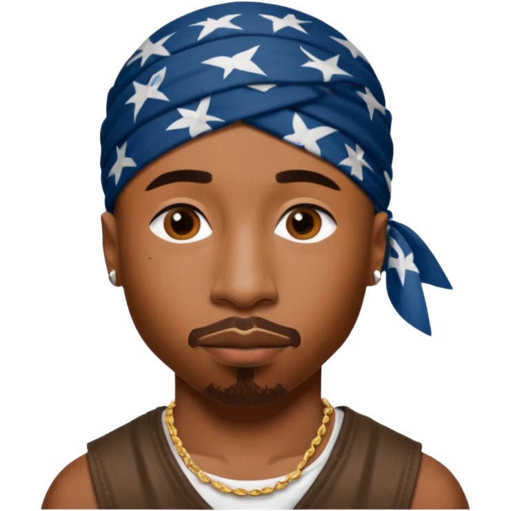 2Pac face emoji